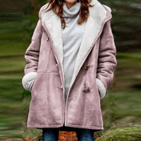 Funki Buys | Jacket | Women's Thick Fleece Hooded Long Coat
