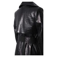 Funki Buys | Jackets | Women's Aligator Print Faux Leather Coat