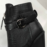 Funki Buys | Boots | Women's Buckle Zipper Ankle Boots | Pointed Toe