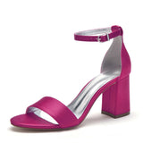 Funki Buys | Shoes | Women's Satin Block Heel Wedding Sandals