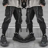 Funki Buys | Pants | Men's Punk Goth Streetwear Cargo Pants | Techwear
