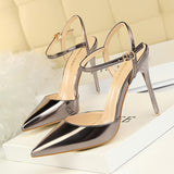 Funki Buys | Shoes | Women's Shiny Patent High Heel Slingback