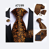 Funki Buys | Neckties | Men's 3Pcs Paisley Wedding Tie Sets