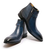 Funki Buys | Boots | Men's Genuine Leather Formal Dress Boots | Ankle