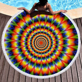 Funki Buys | Beach Towels | Round Beach Towel | Abstract Pattern Mat