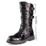 Funki Buys | Boots | Men's Knee-High Combat Motorcycle Boots