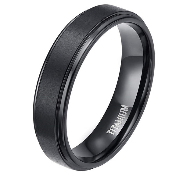 Funki Buys | Rings | Men's Women's Brushed Titanium Engagement Rings