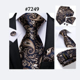 Funki Buys | Neckties | Men's 3Pcs Paisley Wedding Tie Sets