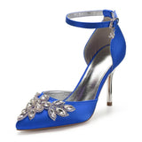 Funki Buys | Shoes | Women's Satin Rhinestone Wedding Heels