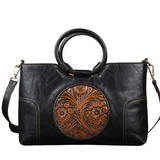 Funki Buys | Bags | Handbags | Women's Embossed Leather Retro Handbags