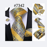 Funki Buys | Neckties | Men's 3Pcs Paisley Wedding Tie Sets