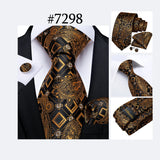 Funki Buys | Neckties | Men's 3Pcs Paisley Wedding Tie Sets