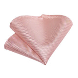 Funki Buys | Neckties | Men's 3 Pcs Silk Pink Wedding Tie Set