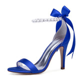 Funki Buys | Shoes | Women's High Heel Satin Wedding Sandals