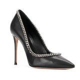 Funki Buys | Shoes | Women's Real Leather Metal Chains Stilettos