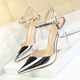 Funki Buys | Shoes | Women's Shiny Patent High Heel Slingback