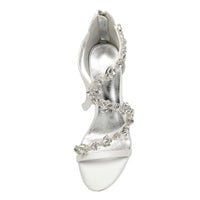 Funki Buys | Shoes | Women's Crystal Satin Cross Strap Sandals