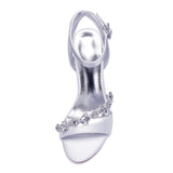 Funki Buys | Shoes | Women's Satin and Rhinestones Bridal Stilettos