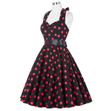 Funki Buys | Dresses | Women's Polka Dot Vintage Swing Halter Dress