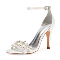 Funki Buys | Shoes | Women's High Heels Rhinestones Bridal Sandals | Satin Stilettos
