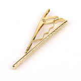 Funki Buys | Necktie Clips | Men's Classic Formal Golden Tie Clips