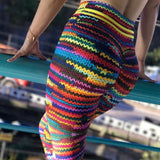 Funki Buys | Activewear | Pants | Women's Knit Print Leggings | Yoga