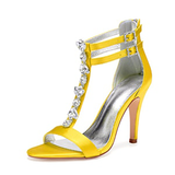 Funki Buys | Shoes | Women's Strappy Satin Wedding Stilettos