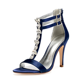 Funki Buys | Shoes | Women's Strappy Satin Wedding Sandals | Stilettos