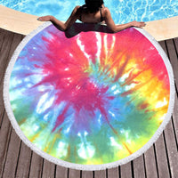 Funki Buys | Beach Towels | Round Beach Towel | Abstract Pattern Mat