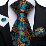 Funki Buys | Neckties | Men's 3Pcs Paisley Wedding Tie Sets