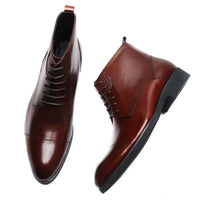 Funki Buys | Boots | Men's High-Top Genuine Leather Derby Dress Boots