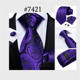 Funki Buys | Neckties | Men's 3Pcs Paisley Wedding Tie Sets