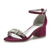 Funki Buys | Shoes | Women's Elegant Satin Dress Sandals | Crystals