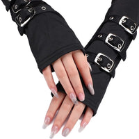 Funki Buys | Gloves | Women's Men's Half Finger Buckle Belt Gloves