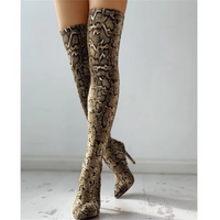 Funki Buys | Boots | Women's High Stiletto Leopard Print Boots