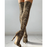 Funki Buys | Boots | Women's High Stiletto Leopard Print Boots
