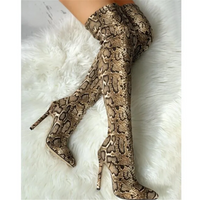 Funki Buys | Boots | Women's High Stiletto Leopard Print Boots