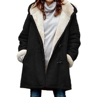 Funki Buys | Jacket | Women's Thick Fleece Hooded Long Coat