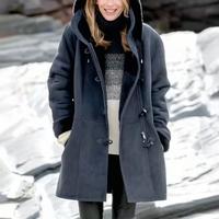 Funki Buys | Jacket | Women's Thick Fleece Hooded Long Coat