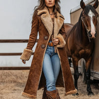 Funki Buys | Jackets | Women's Western Vintage Plush Coat