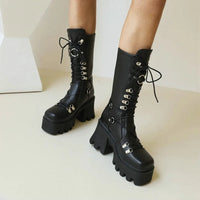 Funki Buys | Boots | Women's Punk High Platform Wedge Boots