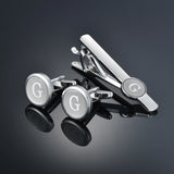 Funki Buys | Cufflinks | Men's Letter A-Z Cufflinks Tie Clip Set