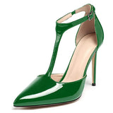Funki Buys | Shoes | Women's Patent High Heel Stilettos | T-Strap Pump