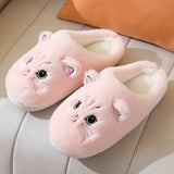 Funki Buys | Shoes | Women's Cute Cartoon Cat Slippers | Winter Warm