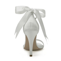 Funki Buys | Shoes | Women's Elegant Crystal Satin Tie Stilettos