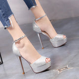 Funki Buys | Shoes | Women's Platform High Heel Wedding Shoe Sandals