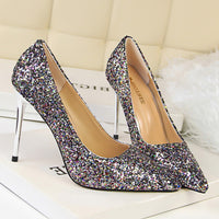 Funki Buys | Shoes | Women's High Heels Glitter Pumps | Wedding Bridal