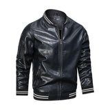 Funki Buys | Jackets | Men's Casual PU Leather Motorcycle Jacket