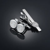 Funki Buys | Cufflinks | Men's Letter A-Z Cufflinks Tie Clip Set