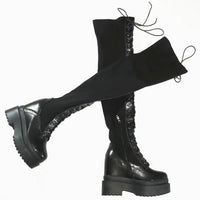 Funki Buys | Boots | Women's Genuine Leather Over the Knee Wedges Boots